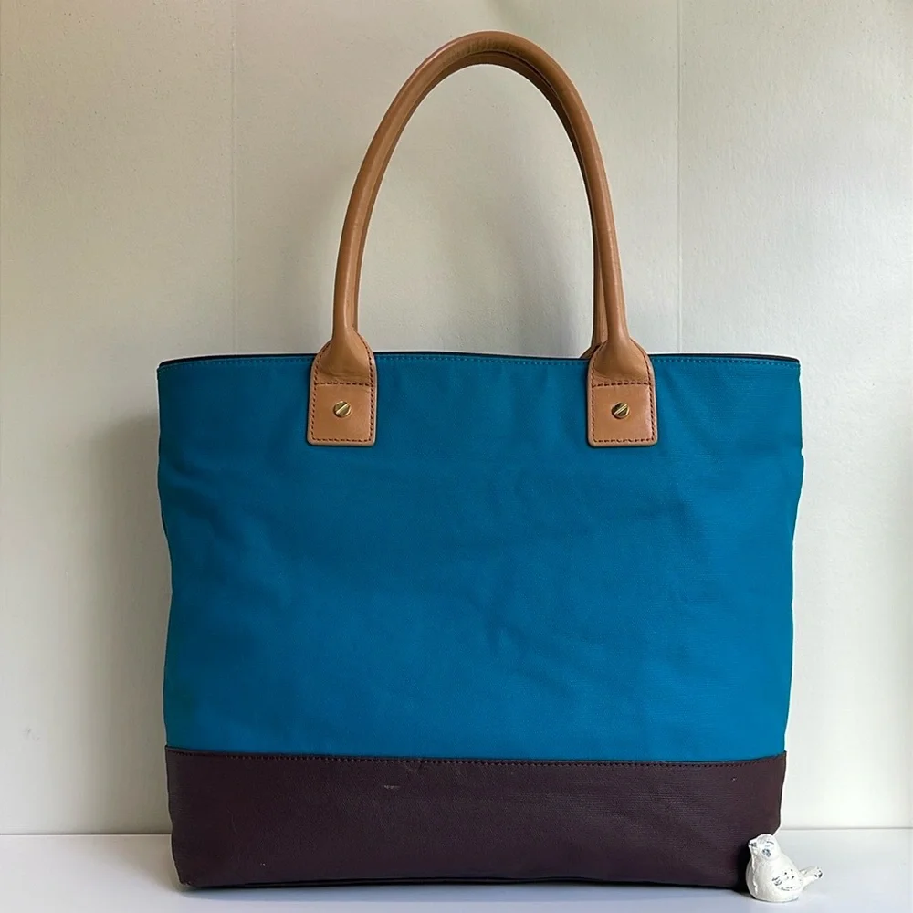 Tory Burch Jaden Canvas And Leather Tote